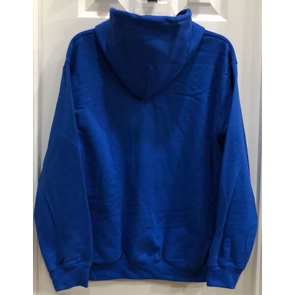 GILDAN - NWOT - L Sz S Heavy Blend Hooded Sweatshirt in Royal. Cotton/Poly Blend - Picture 13 of 15